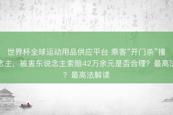 世界杯全球運動用品供應(yīng)平臺 乘客“開門殺”撞東說念主，被害東說念主索賠42萬余元是否合理？最高法解讀